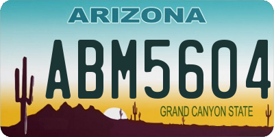 AZ license plate ABM5604
