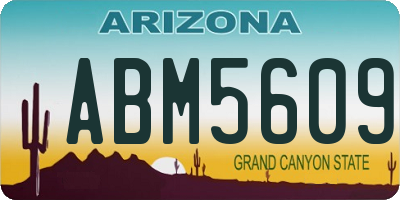 AZ license plate ABM5609