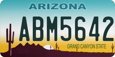 AZ license plate ABM5642
