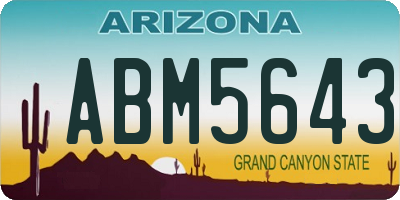 AZ license plate ABM5643