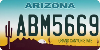 AZ license plate ABM5669