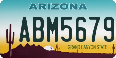 AZ license plate ABM5679