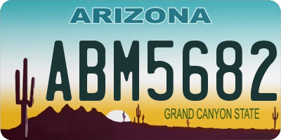 AZ license plate ABM5682