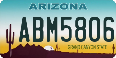 AZ license plate ABM5806