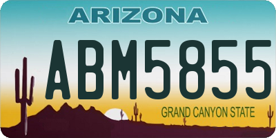 AZ license plate ABM5855