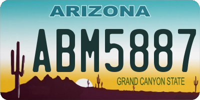 AZ license plate ABM5887