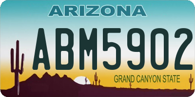 AZ license plate ABM5902
