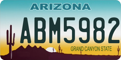 AZ license plate ABM5982
