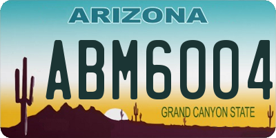 AZ license plate ABM6004