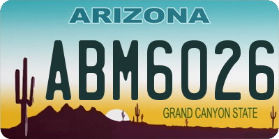 AZ license plate ABM6026