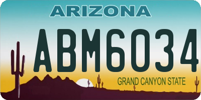 AZ license plate ABM6034