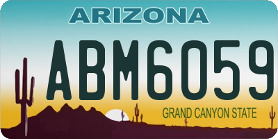 AZ license plate ABM6059