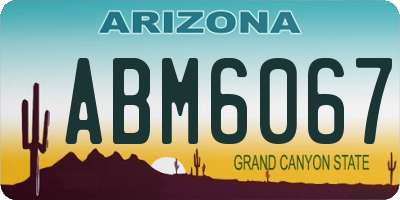 AZ license plate ABM6067