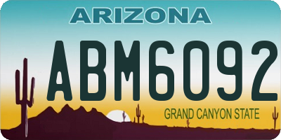 AZ license plate ABM6092