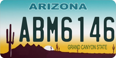 AZ license plate ABM6146