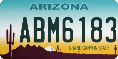 AZ license plate ABM6183
