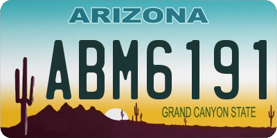 AZ license plate ABM6191