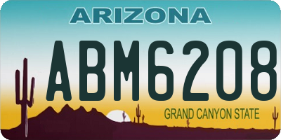 AZ license plate ABM6208