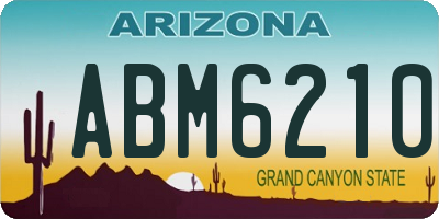 AZ license plate ABM6210