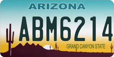 AZ license plate ABM6214