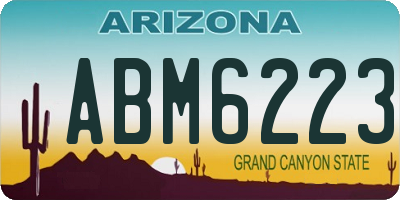 AZ license plate ABM6223