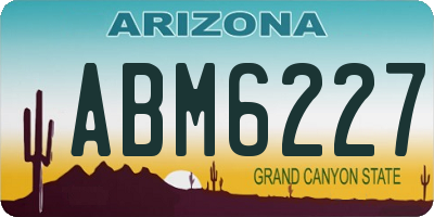 AZ license plate ABM6227