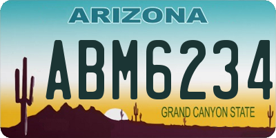 AZ license plate ABM6234