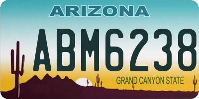 AZ license plate ABM6238