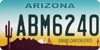 AZ license plate ABM6240
