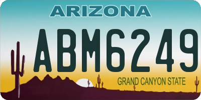 AZ license plate ABM6249