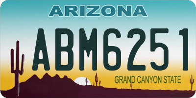 AZ license plate ABM6251