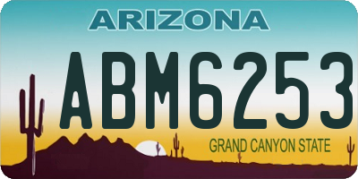 AZ license plate ABM6253