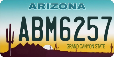 AZ license plate ABM6257