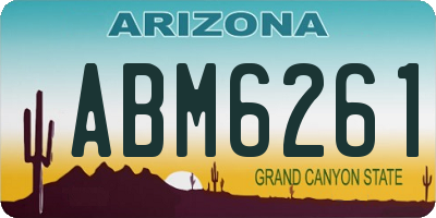 AZ license plate ABM6261