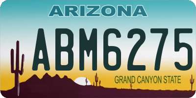 AZ license plate ABM6275