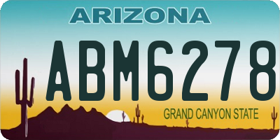 AZ license plate ABM6278