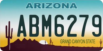 AZ license plate ABM6279