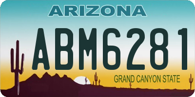 AZ license plate ABM6281