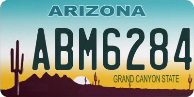 AZ license plate ABM6284
