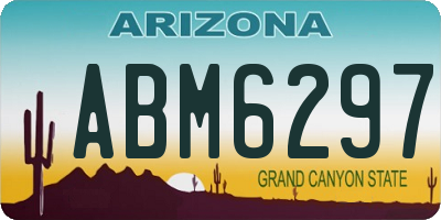 AZ license plate ABM6297