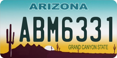 AZ license plate ABM6331