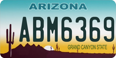 AZ license plate ABM6369