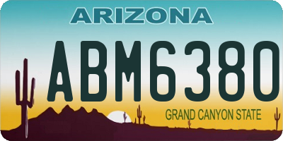 AZ license plate ABM6380