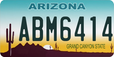 AZ license plate ABM6414