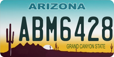 AZ license plate ABM6428