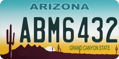 AZ license plate ABM6432