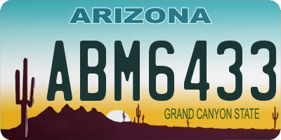 AZ license plate ABM6433