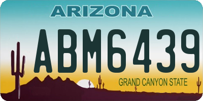 AZ license plate ABM6439