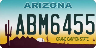 AZ license plate ABM6455