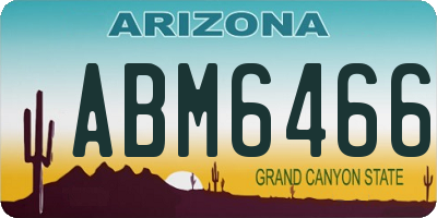 AZ license plate ABM6466